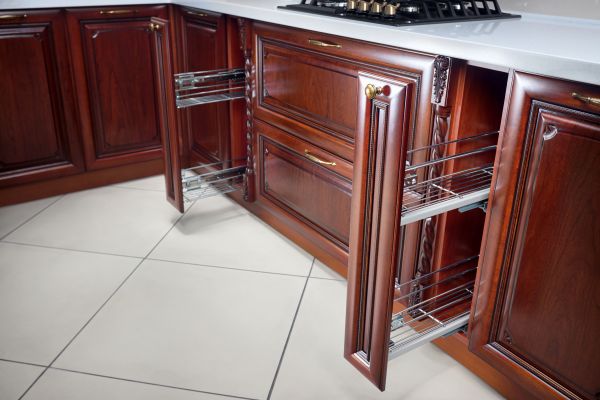 Cherry Cabinet Refacing in New Braunfels